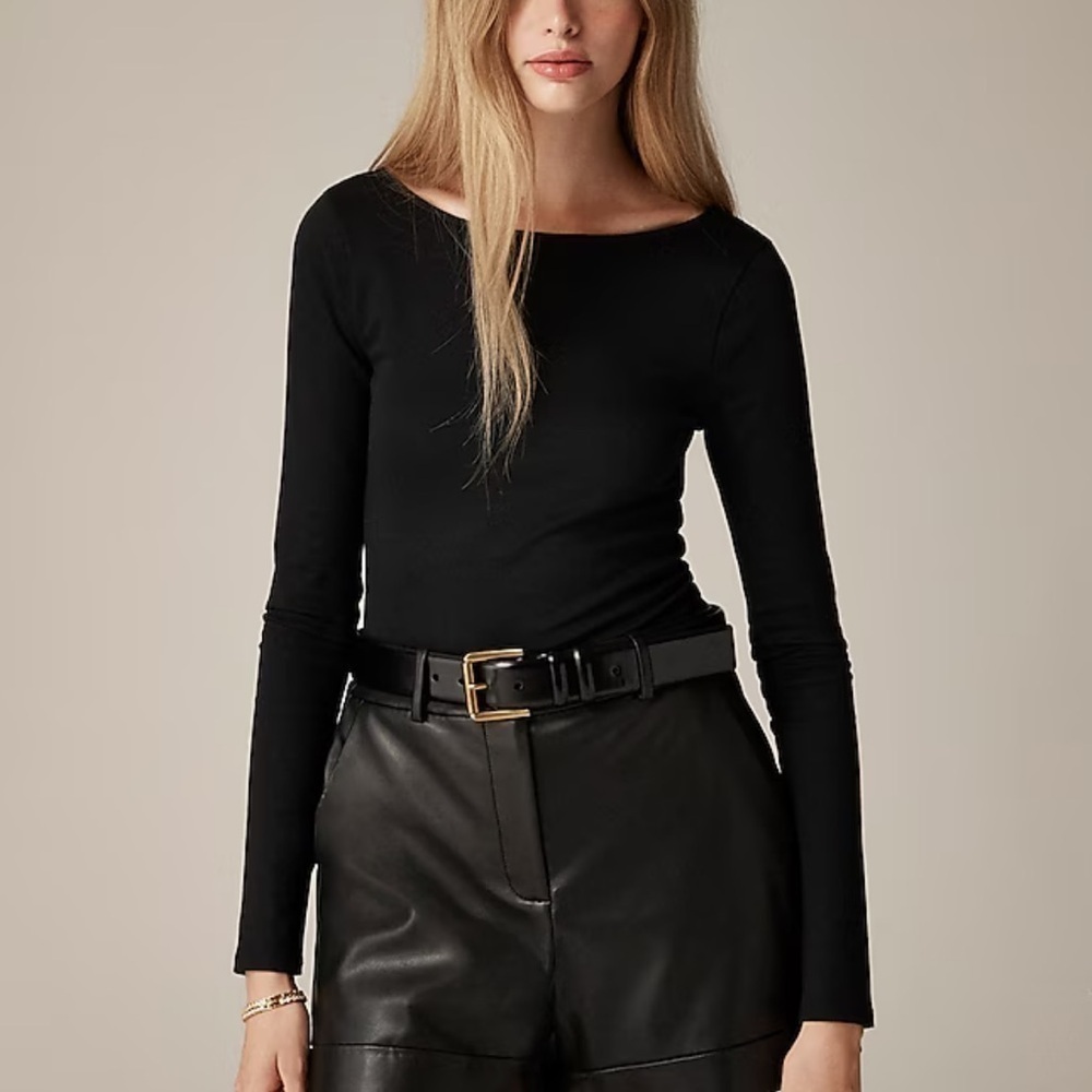 J crew Scoopback bodysuit in stretch cotton blend